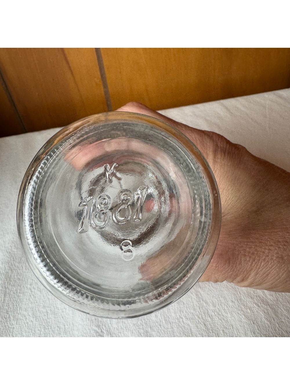 Vintage Glass Canning Jar With Wire Bail Lid K 1881 8 Wire Side - Picture 5 of 7